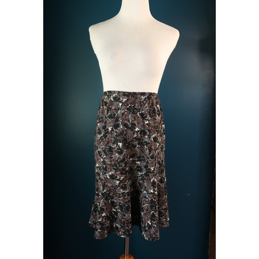 Vintage 90s Y2K AGB Byer California Floral Fit and Flare Skirt Whimsigoth Grunge
